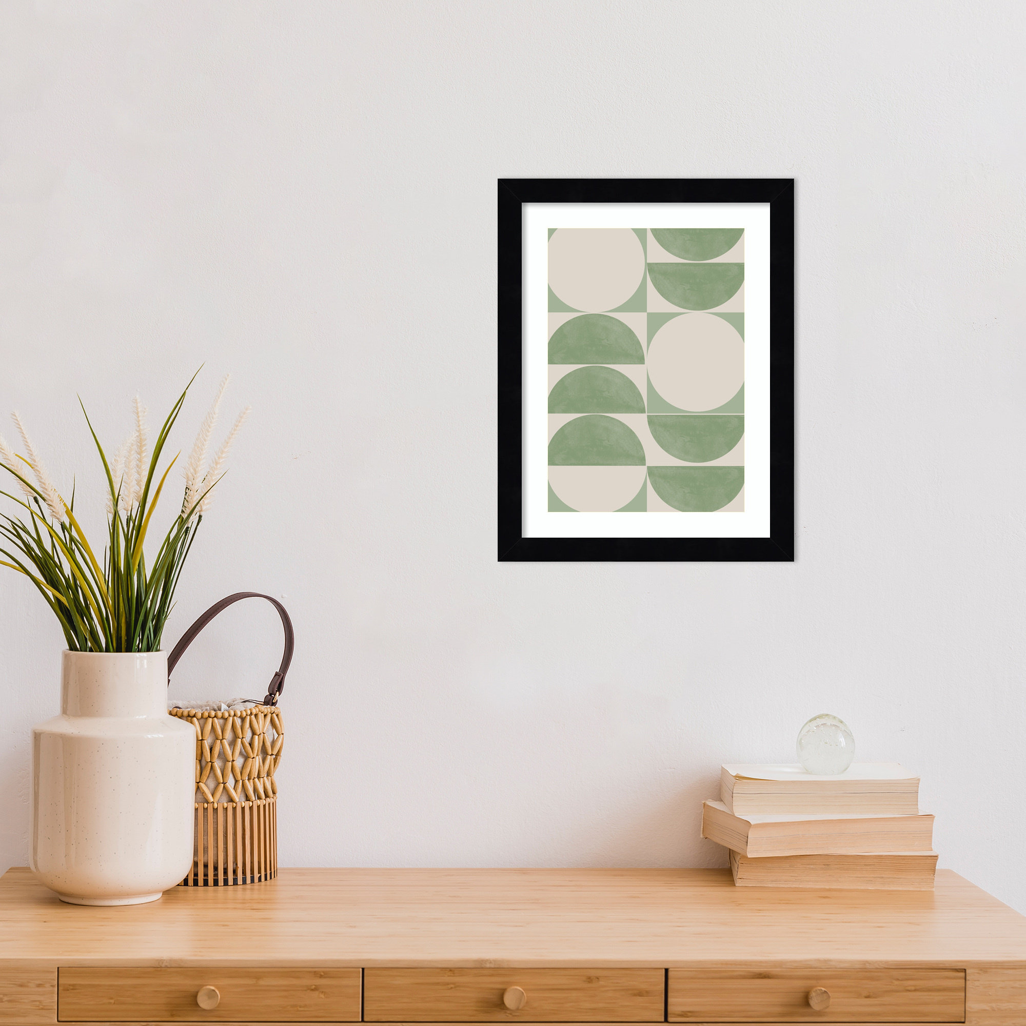 Mid Century Modern 01 by The MIUUS STUDIO Wood Framed Wall Art Print, 13" H x 10" W, Black