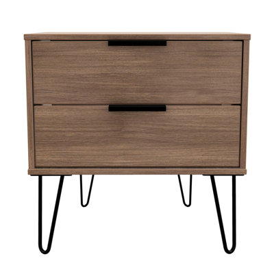 Fully Assembled Myakka 2 Drawer Bedside Table