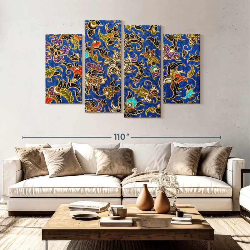 Batik indonésien traditionnel Harnek, H 54 po x l 84 po