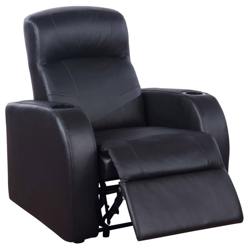 Fauteuil inclinable rembourré avec porte-gobelet
