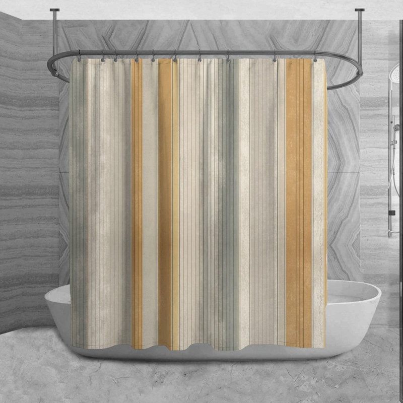 Kirshan Microfiber Shower Curtain, 73" H x 70" W