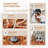  Goldene Boho Washable Botanical Orange Area Rugs for Living Room, Low-Pile Floral Rug with Non Slip Backing For Bedroom Dining Room-376430023