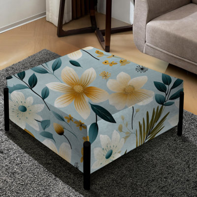 Grand repose-pieds scandinave Garden Flower Whirl III - Floral