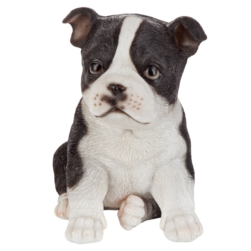 Statue Boston Terrier chiot partenaire