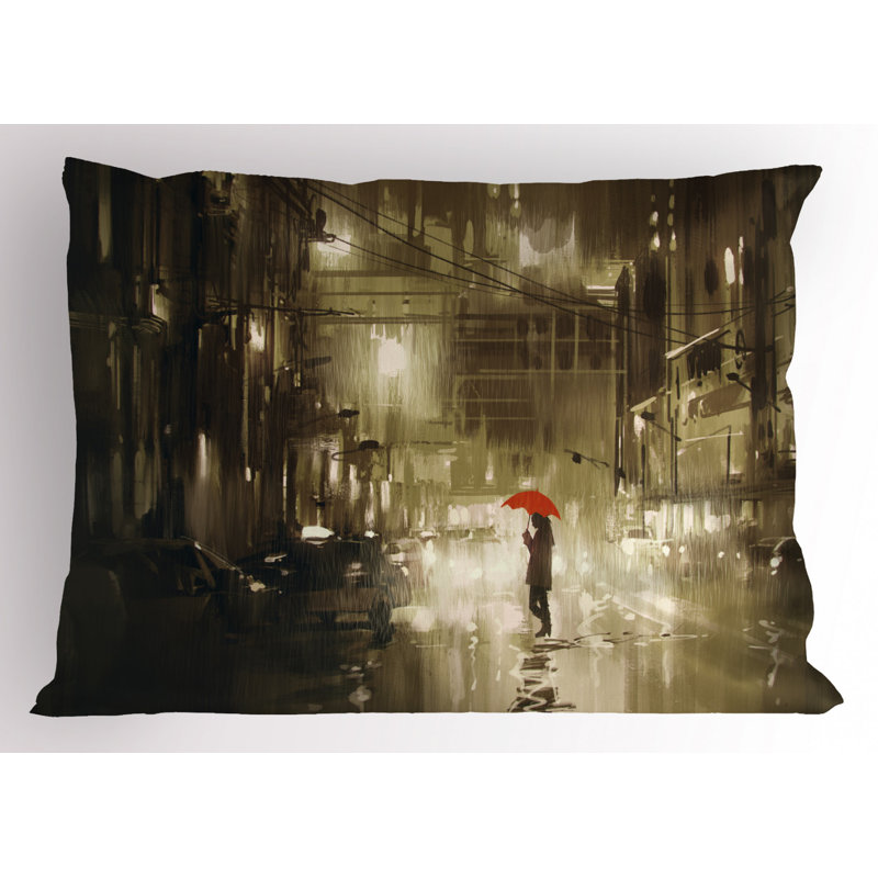 Umbrella Polyester Sham Set, King