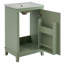 Petit meuble-lavabo avec lavabo en céramique et 1 porte à fermeture douce-824923387
