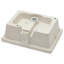 Lavabo de salle de bain rectangulaire encastré classique en céramique avec trop-plein 19,5 po x 14 po x 6 po, blanc, teinté, pour différents environnements Modern 19,5 po x 14 po, teinté