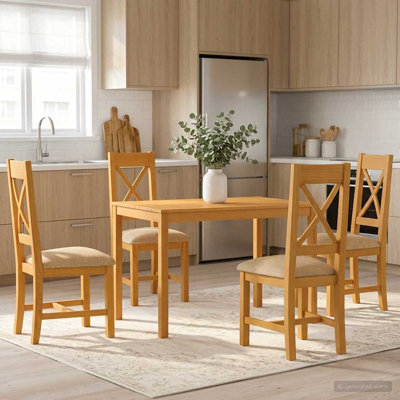 Oak Solid Wood Dining Set