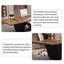 Bureau en bois massif brun simple et moderne de 70,87 po-1509087863