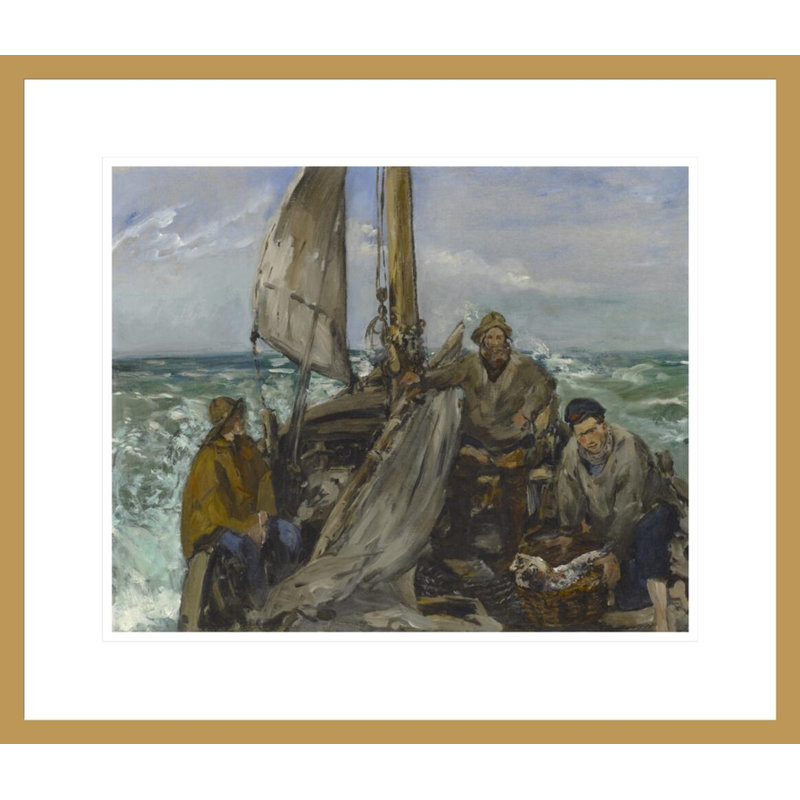 «The Toilers of the Sea» par Edward Manet, impression giclée sur cadre, H 17,75 po x l 20,62 po