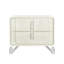 Table de chevet beige avec USB Lyra