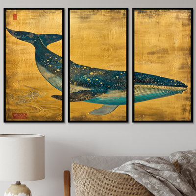 Amyerra - Whale Animal Wall Art Set