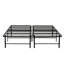 Base de lit à structure de matelas en métal noir, très grand et fiable, supporte bien, espace de rangement supplémentaire, procédure d'assemblage rapide et stable, offre un excellent soutien, sans tracas