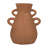 Decorative Amphora Table Vase Set of 2 - Sculptural Handled Vases for Home Decor - Rustic Textured Finish - Brown-307749753-307749751