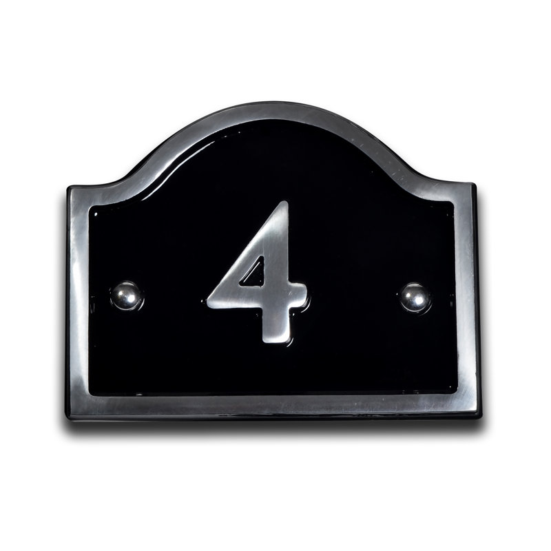 Jaclynn 11.5cm H Reflective Metal House Number, 4