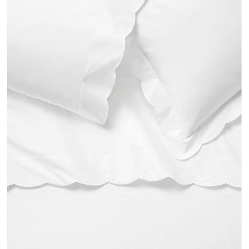 Limana Cotton Pillow Sham, White, King