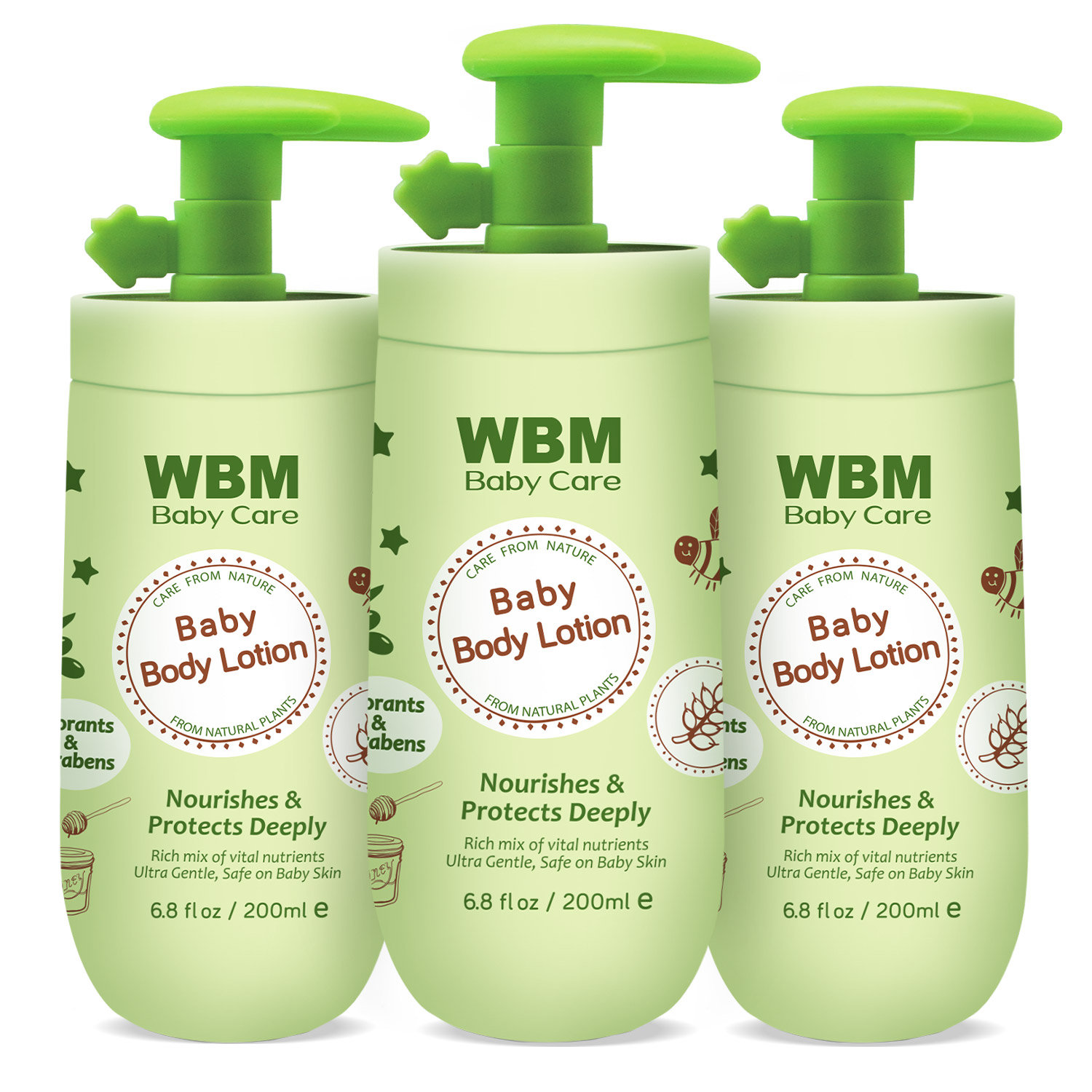 3 Pack Lotion Baby Care Set WBM Care