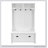Classic Coastal Style Hall Tree Entryway Bench with Open Shelves and Shoe Cabinets for Organized Storage-1197386584