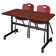 Nevjana Flip-Top Training Nesting Table, 2 M Stack Chairs