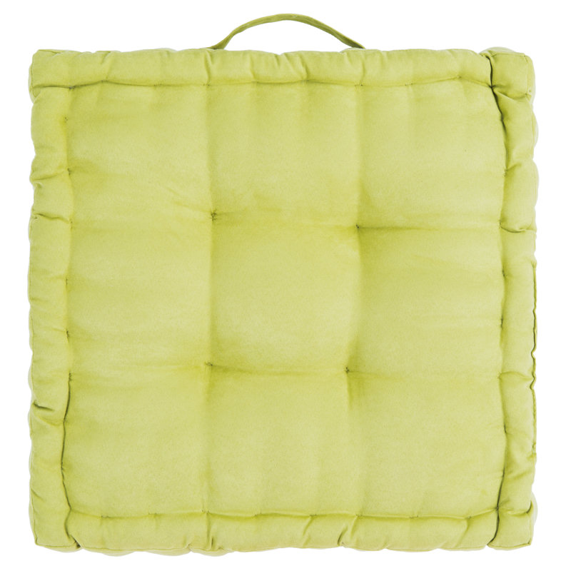 Gardenia Floor Pillow, Light Green, 18" H x 18" W