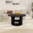 35.4" W Round Coffee Table with Storage, Mid Century Modern Table for Living Room-1720571207-1720571206