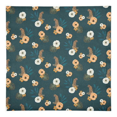Silvestre Cotton Floral Square Napkin