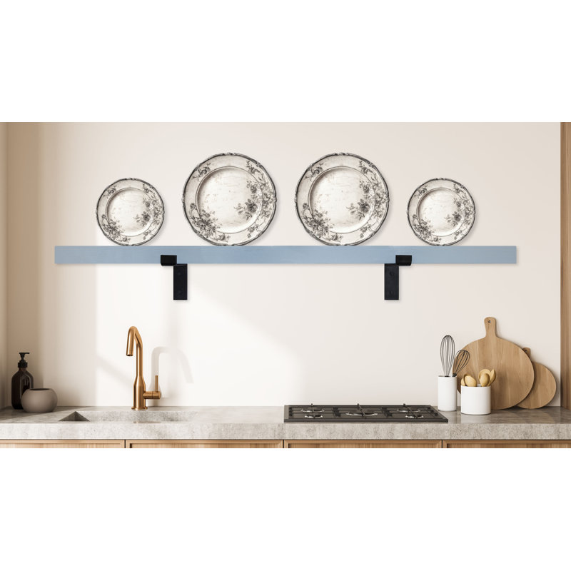 Rayne Plate Display Shelves, 46 x 3 x 2, Gray