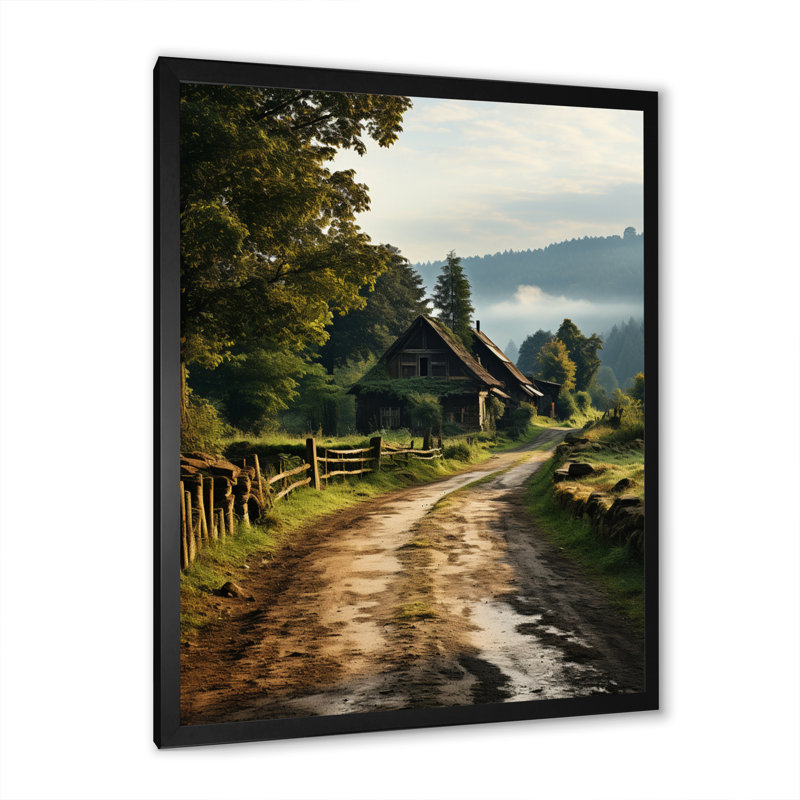 Shameeza, Allemagne, campagne, bonheur III, H 32 po x l 16 po x P 1 po, Cadre photo noir