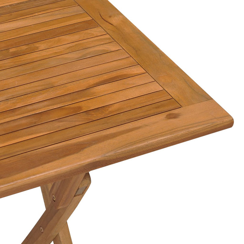 Amselmo Rectangular Teak Folding Outdoor Dining Table , 90cm cm W 60cm cm D