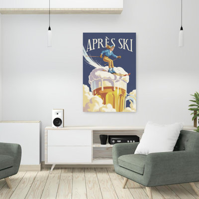 Apres Ski Fun Classic Retro Vintage Mountain Winter Wall Art