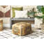 Evandale 50cm Wide Square Geometric Pouffe Ottoman
