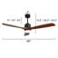 Ventilateur de plafond à 3 pales DEL Nicola-270283348