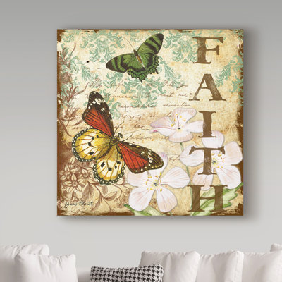 «Inspirational Butterflies Faith» de Deagen, impression sur toile tendue