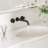 Round Wall-Mounted Bathroom Basin Faucet With Dual Handles 3-Hole-114216631