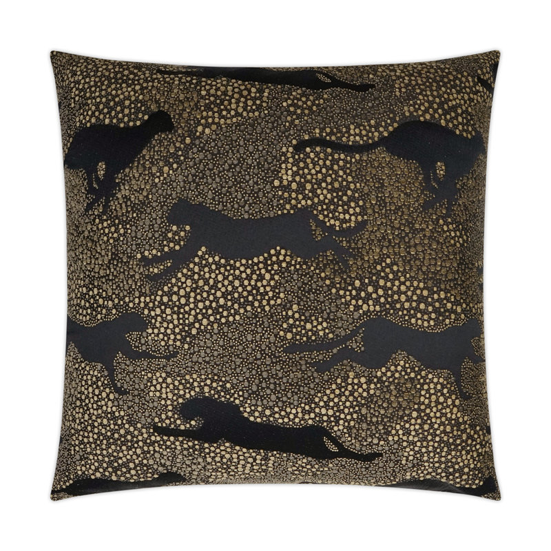 Jaglion Pillow Cover & Insert, Ebony, Square 24"