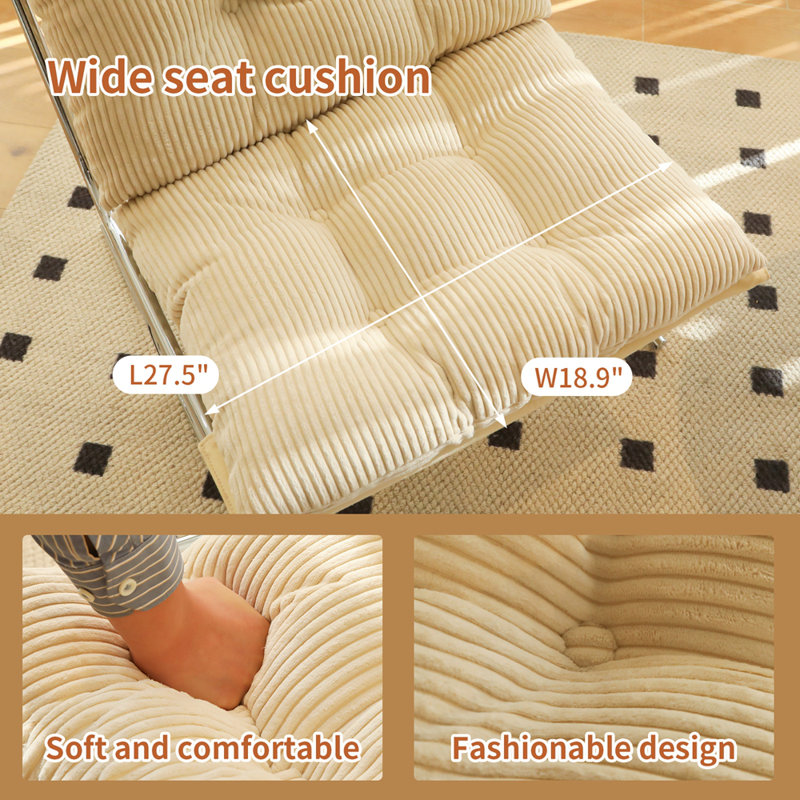 Chaises de canapé rembourrées à coussin souple, Crème