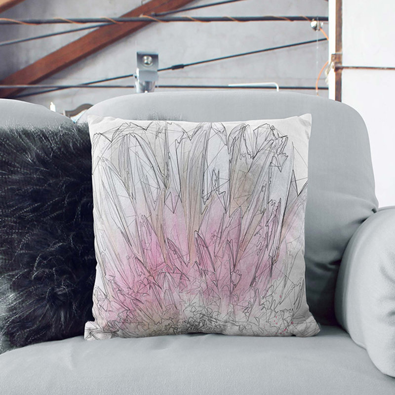 Petals of a Gerbera Cushion with Filling, White, 55cm H x 55cm W x 20cm D