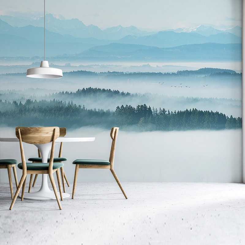 Papier peint amovible Carnkirk Misty Nature Mountain, l 112 po x L 75 po