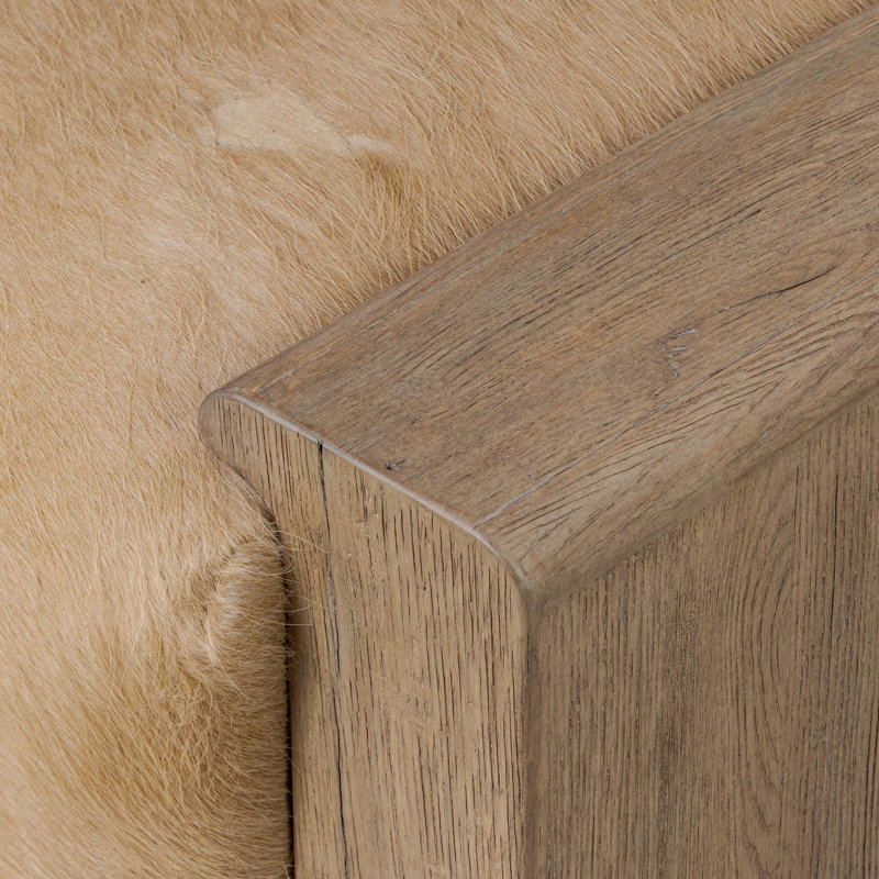 Knox Accent Bench-Light Hair on Hide