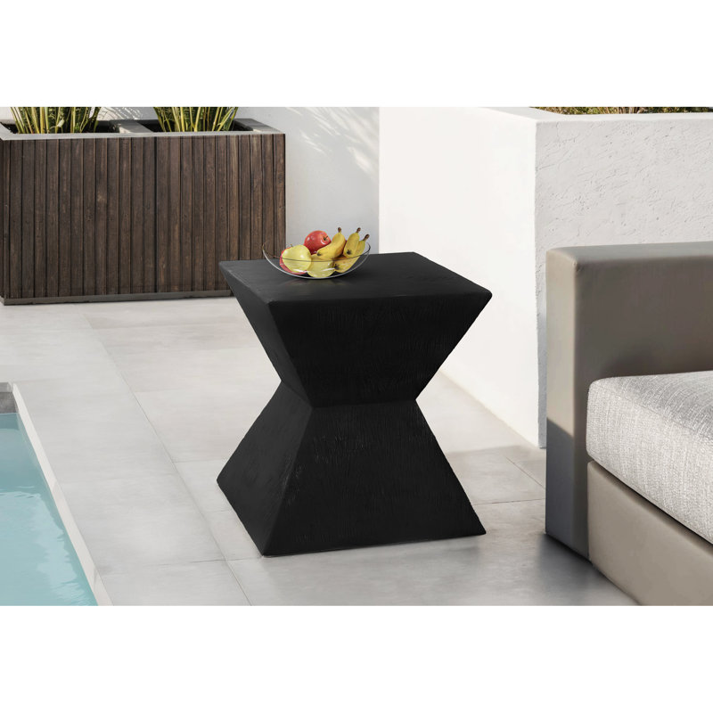 Table d'appoint, h 25 po, intérieur ou extérieur, table d'appoint, table de bout, table de chevet, chambre à coucher, salon, blanc, contemporain, moderne