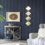 Miroir mural doré à quatre niveaux, parfait pour allonger les murs et ajouter un charme moderne, 9,5 x 1 x 47,2 po