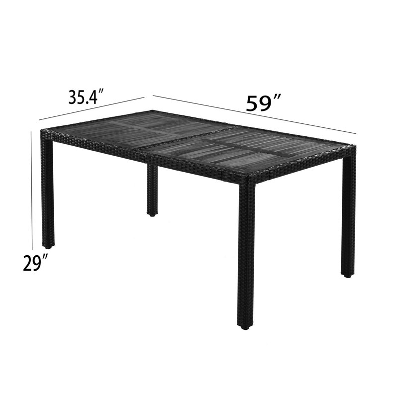 Ensemble de conversation avec coussins 7 pièces, Noir