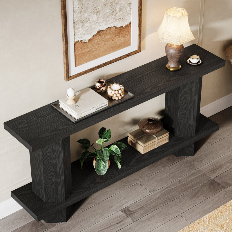 71-inch Console Table For Entryway, Black