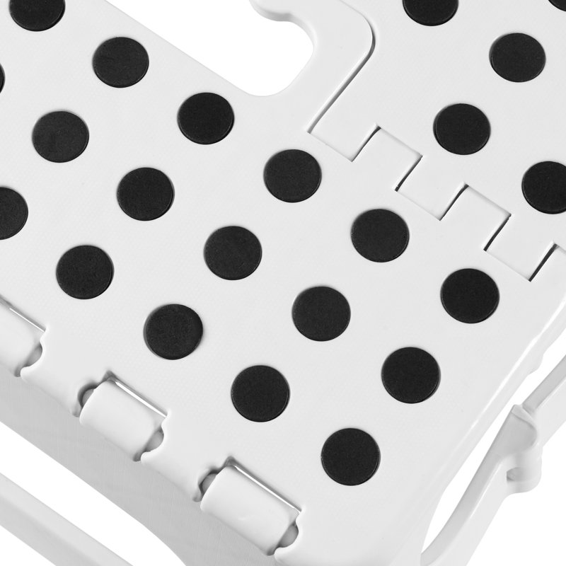 1 - Step Plastic Folding Step Stool, White