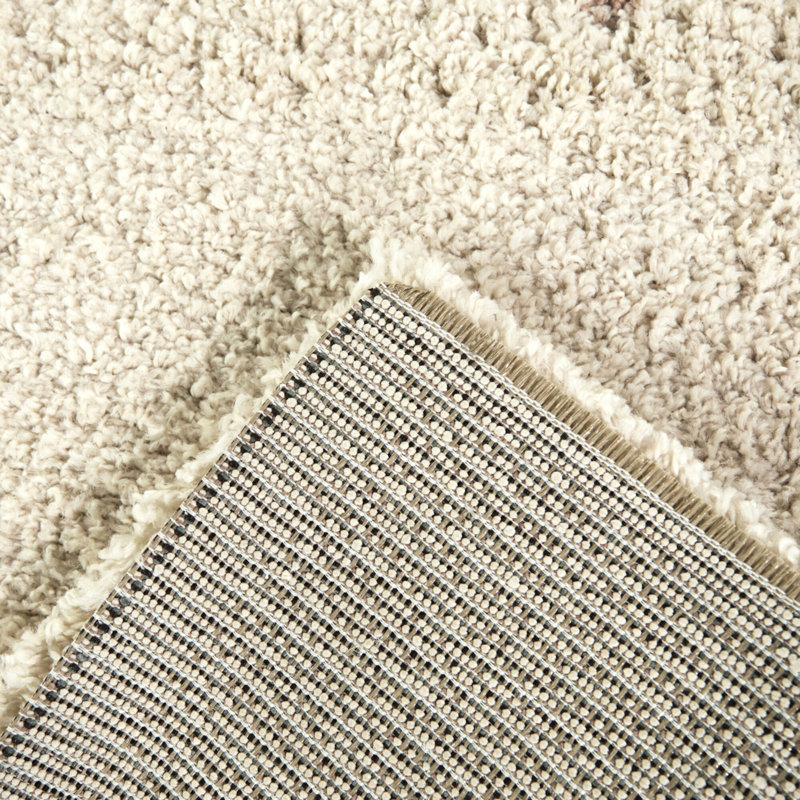 Tapis crème à poils longs Botello, Rectangle 7 pi 10 po x 10 pi