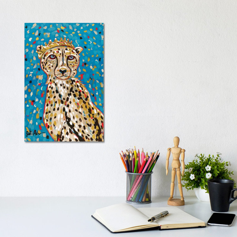 Queen Cheetah by Jodi Augustine - Wrapped Canvas Print, 20.32 cm H x 30.48 cm W