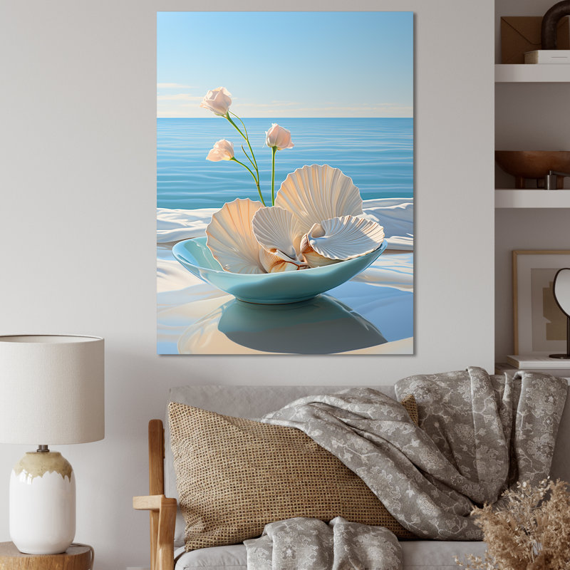«Rolen Minimalist Gems Sheels II», reproduction sur toile, H 44 po x l 34 po x P 1,5 po, Toile tendue