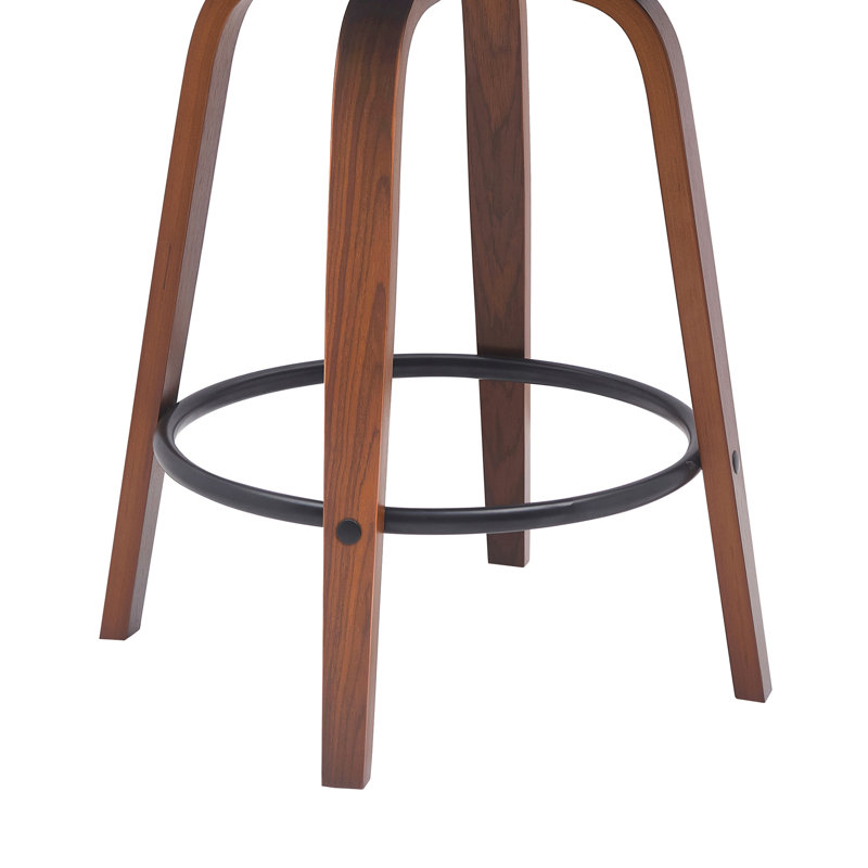 Tabouret de bar Lynzy, Tabouret de comptoir (siège d'une hauteur de 25,5, Noyer / bronze doré, Noir, noir, noir, noir