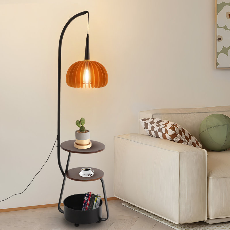  64.96'' LED Tray Table Floor Lamp