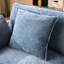 3 places en forme de L bleu avec pour le salon, tissu en chenille, aucune chambre à coucher avec canapé à utilisation prolongée et pièces compactes, convertible en méridienne, coussins moelleux